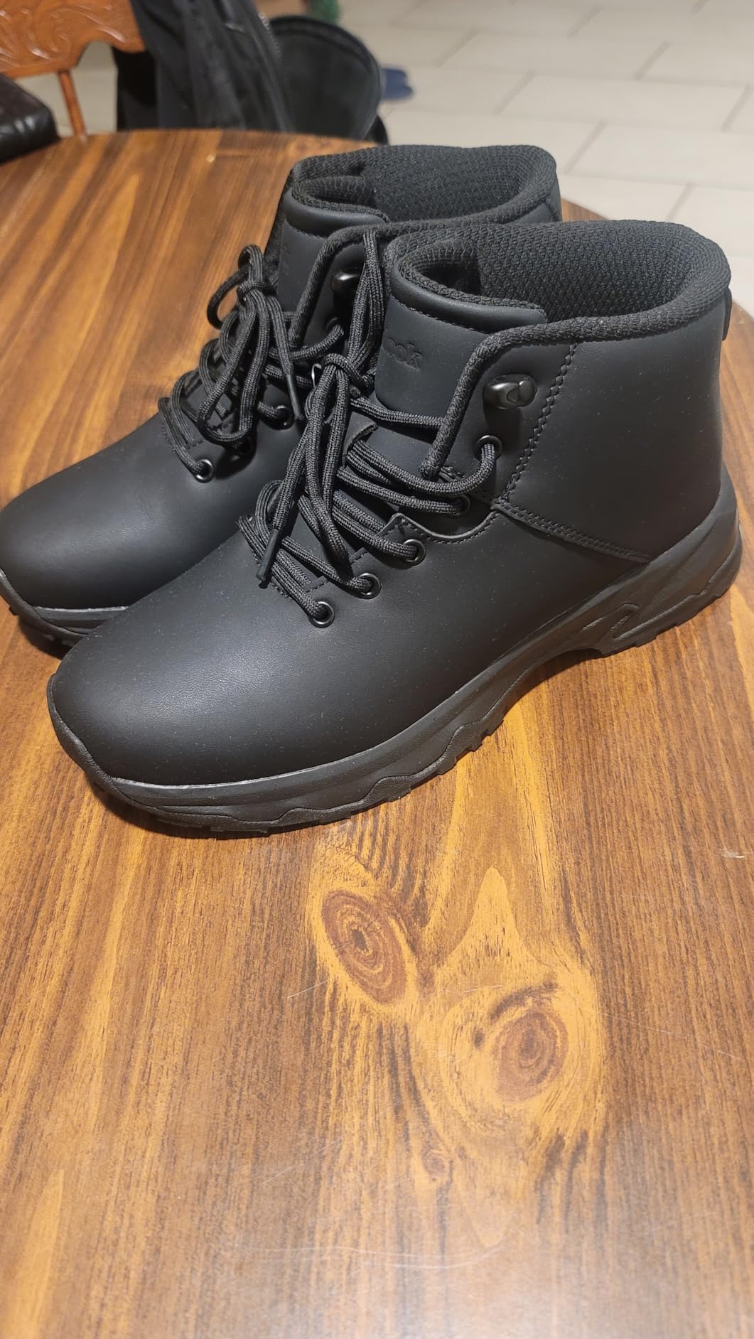 SHULOOK Non Slip Work Boots for Men Slip Resistant Shoes Restaurant Kitchen customer photo 2