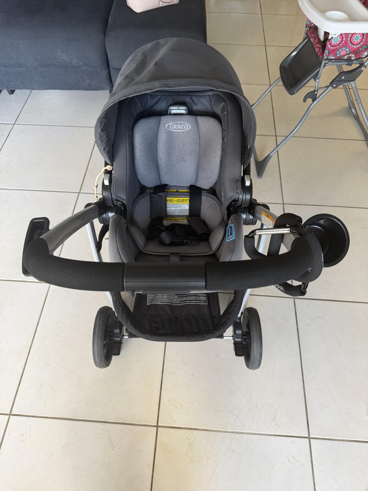Graco Modes Pramette Travel System, Car Seat and Stroller Combo, Includes SnugRide LX Infant Car Seat and Baby Stroller with True Pram Mode, Reversible Seat, One Hand Fold, Extra Storage, Lilac Mod customer photo 1