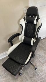 Homall Ergonomic Gaming Chair, Massage Lumbar & Footrest Office Chair,Black customer photo 1