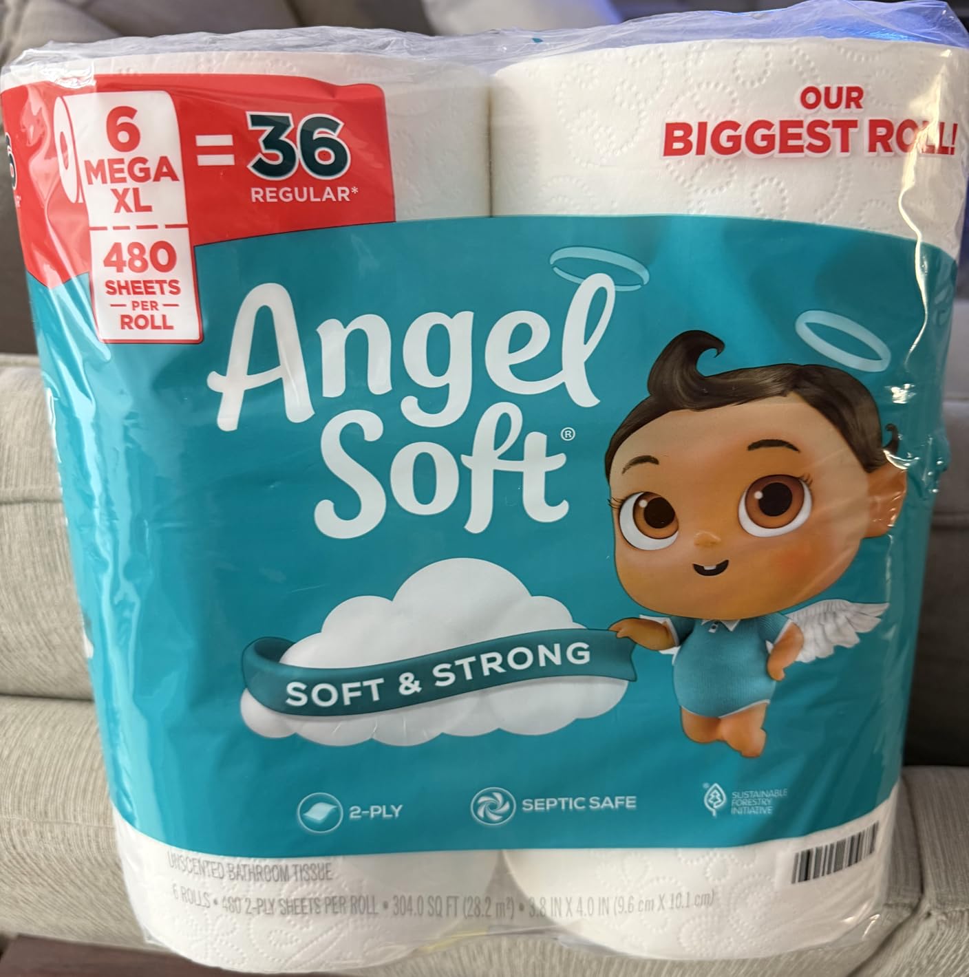 Angel Soft Toilet Paper, 18 Mega Rolls = 72 Regular Rolls, Soft and Strong customer photo 2