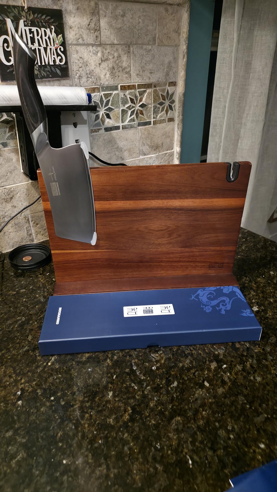 HOSHANHO 7'' Butcher Knife, Japanese Kitchen Heavy Duty Meat Cleaver Knife customer photo 2