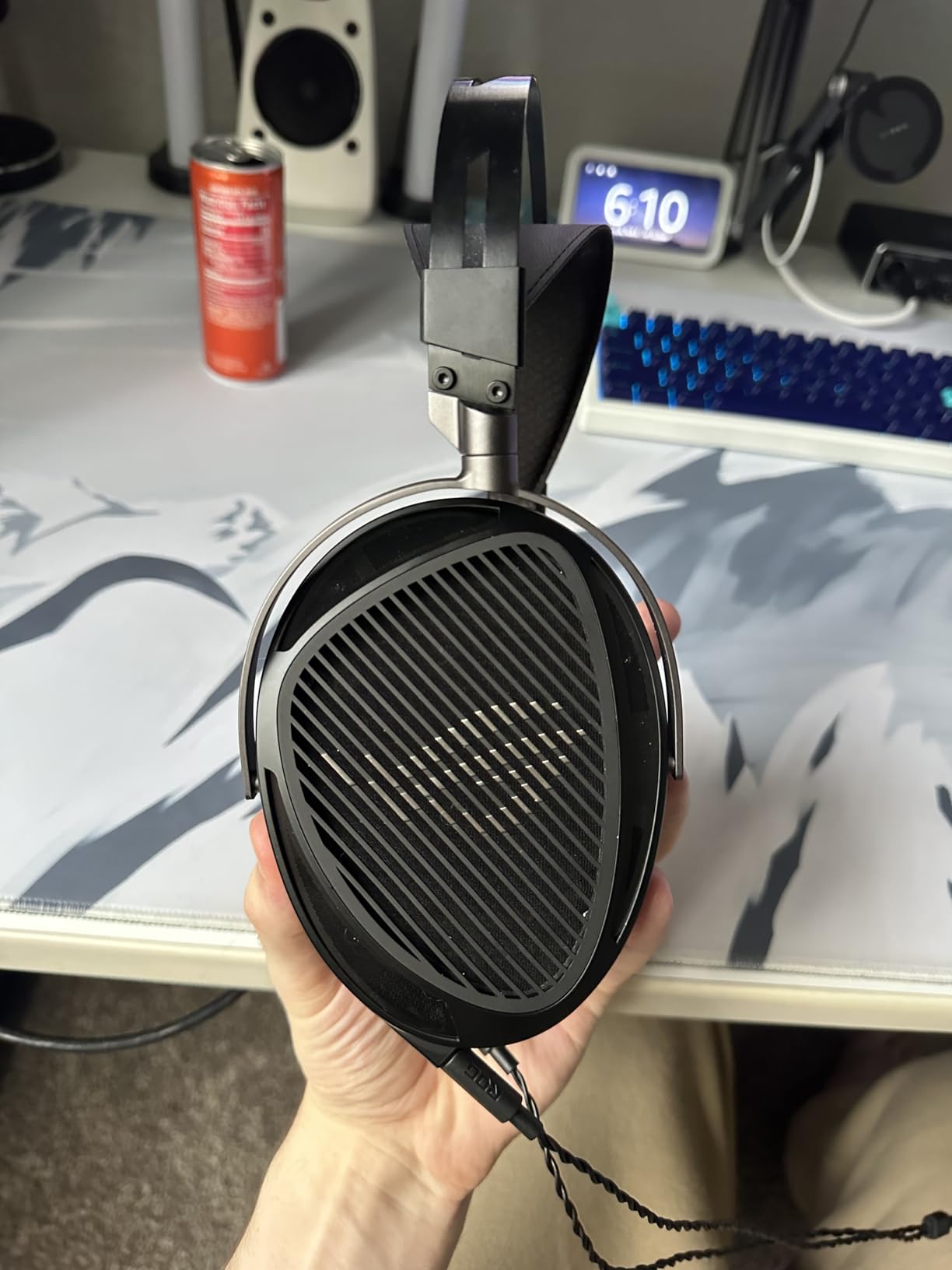 ASUS ROG Kithara Gaming/Audiophile Open-Back Wired Headphones with Mic – ROG-Tuned HIFIMAN Planar Magnetic Drivers, Adjustable Headband, Extra Ear Pads, Compatible with DACs, Amps, PC, Console, Mobile customer photo 1