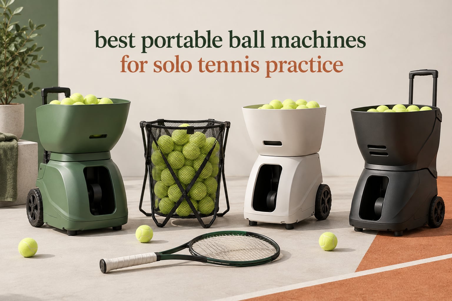 best portable ball machines for solo tennis practice